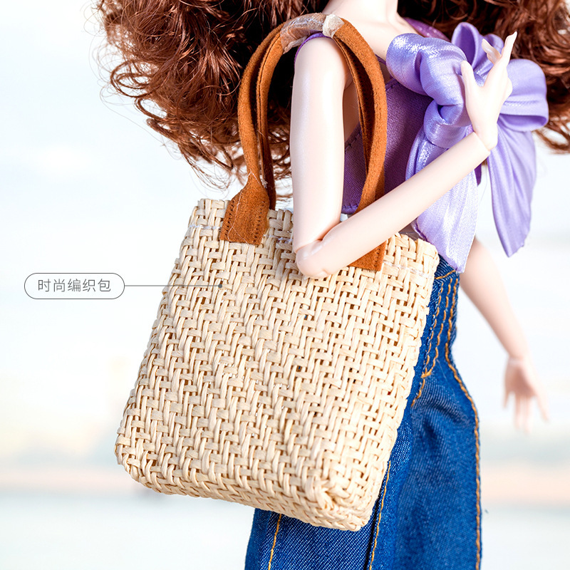 Bolso tejido de moda - Muñeca de tamaño supermodelo de 30 cm, ¡para vestir!