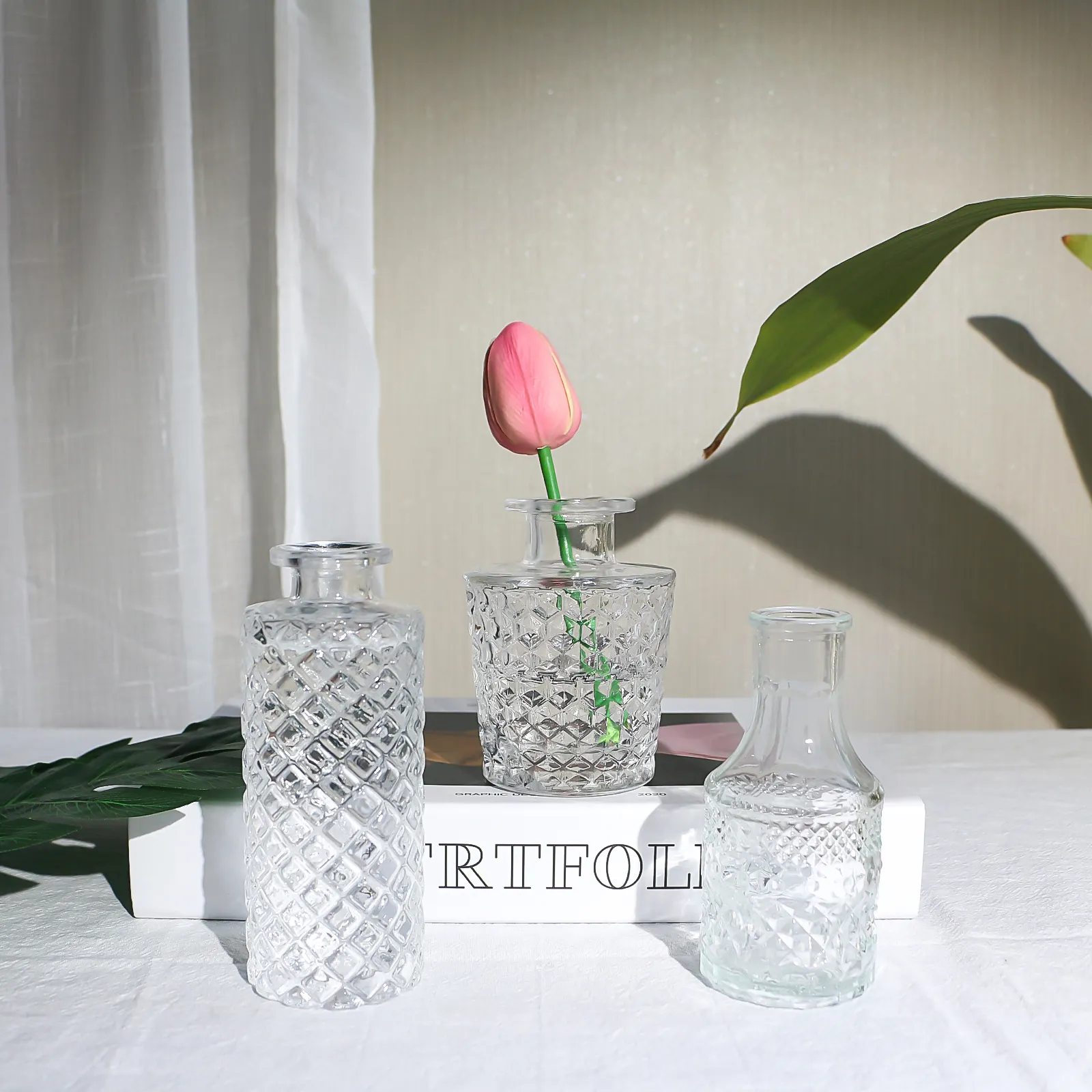 Glas knospen vase für Blumen Kleine Blumenvasen Dekorativ für die Inneneinrichtung