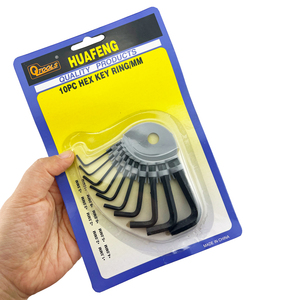 Fabrika doğrudan profesyonel donanım araçları 10 adet düz Allen altıgen anahtar alyan anahtarı takımı siyah bitmiş - Product Image 6