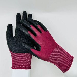 化学工業用の黒ラテックスしわ個人用保護安全手袋を推奨ミダス安全手袋 - Product Image 5