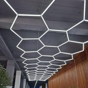 220V 110V impermeabile LED dettagli luce 6000K esagono palestra officina barbiere negozio di bellezza Garage luce dedicata zona autolavaggio