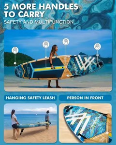 Miễn phí vận chuyển dropshipping OEM paddleboard longboard ván lướt sóng Inflatable đứng lên mái chèo isup sup Hội Đồng Quản trị với các phụ kiện - Product Image 5