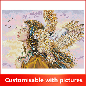 2025 Nkf Vẻ Đẹp Và Đại Bàng Trong Một Chai HD In Cross Stitch Trang Trí Nội Thất Thêu Bộ Crochet Kit DIY 11CT 14ct Aida - Product Image 2