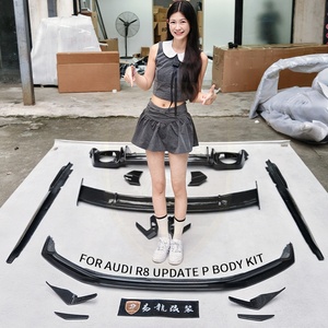 Para <span class=keywords><strong>Audi</strong></span> R8 2022-2024 Modelo Car Facelift Desempenho Estilo Corpo De Carbono Seco Kit Lábio Dianteiro Canards Sideskirt Spoiler Difusor Traseiro - Product Image 1