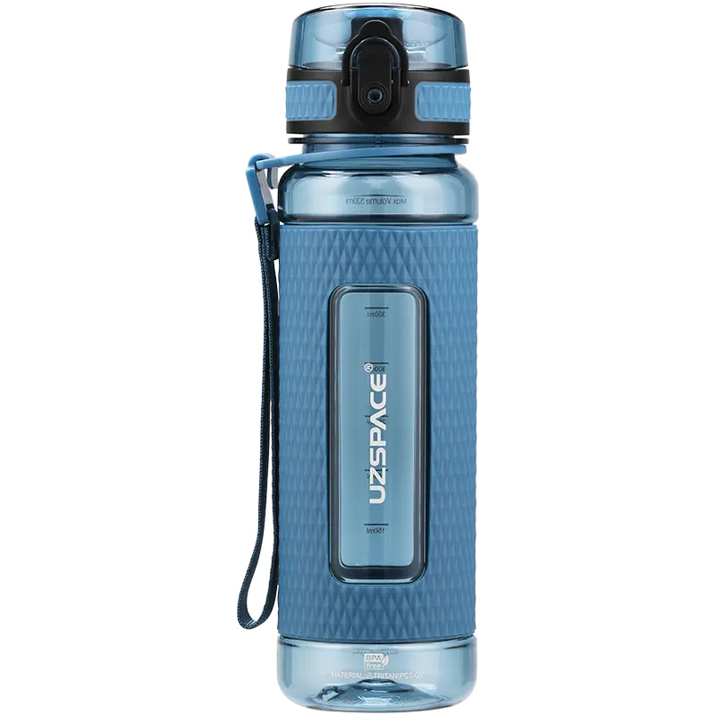 UZSPACE sızdırmaz BPA ücretsiz spor spor su şişesi motivasyon zaman işaretleyici sağlamak içmek yeterince su
