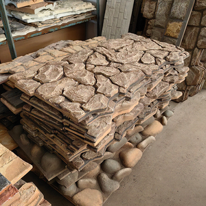 Veneer 3D sóng trang trí bên ngoài sinh Thái Nền Hội Đồng Quản trị 3D văn hóa tấm PU đá tường Bảng điều khiển Polyurethane Faux nhân tạo PU đá - Product Image 1