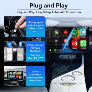Carlinkit 5.0 araba oto Carplay akıllı kablosuz Carplay Android Carplay Android oto adaptörü akışı carlink 50 kiti ai kutusu - Product Image 4