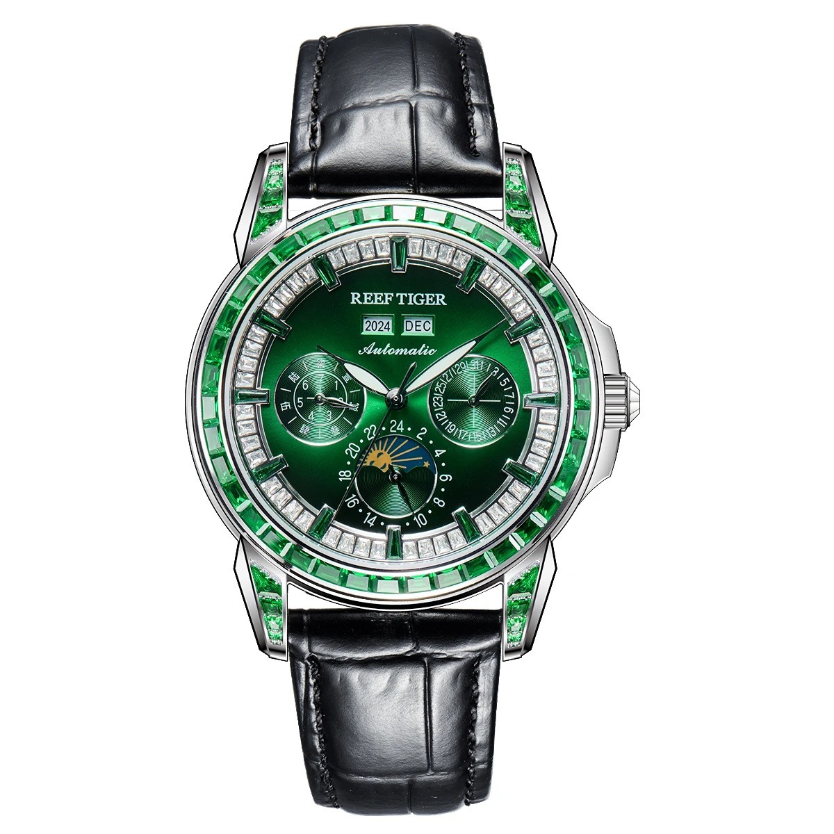 Black silver green