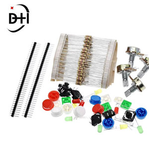 Pratico Kit resistore portatile per Arduino Starter Kit UNO R3 LED potenziometro tattile interruttore pin intestazione