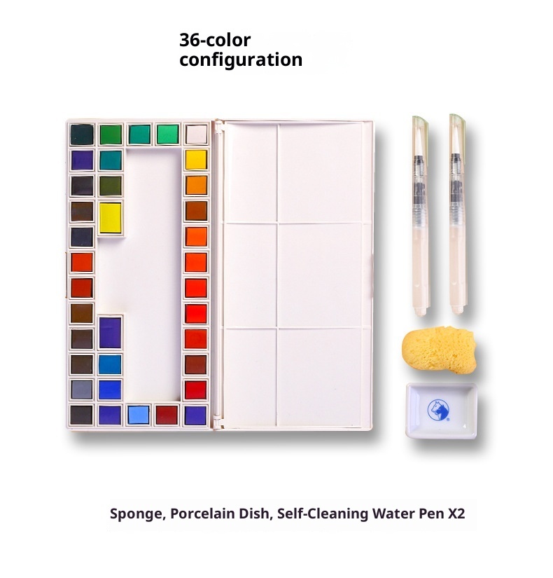 Coffret aquarelle solide de 48 couleurs