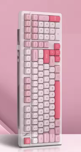 K98pro cherry pink-three-mode rgb-peach silent axis