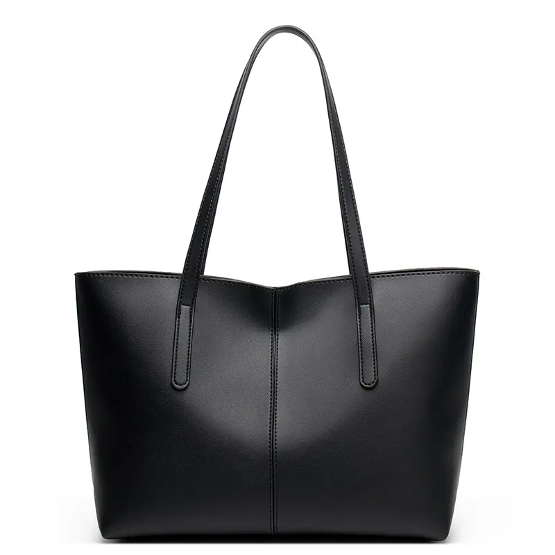 Hot Selling High Quality PU Leather Tote Bag Simple Large Capacity Casual Bag Ladies Purse and handbag