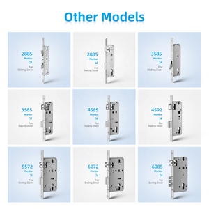 Yüksek-güvenlik kurulumu kolay elektronik anahtarsız giriş parmak izi dokunmatik Anti-Peep şifre akıllı kapı kilidi - Product Image 3