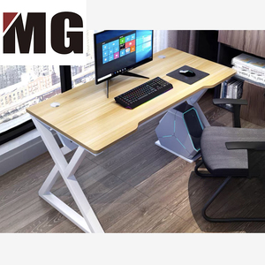 Mesa de estudio larga con almacenamiento de impresora, para pequeños espacios, mesa de estudio de madera diseñada - Product Image 2