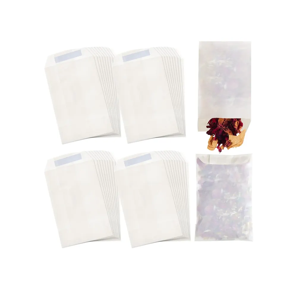 7x10.5 cm joint auto-adhésif Glassine Baggies petite entreprise haut rabat fleur graines bougie enveloppes en verre sac d'emballage