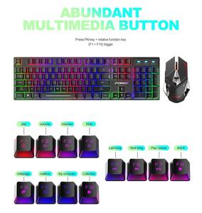 Combo de ratón de teclado inalámbrico mecánico RGB de 104 teclas recargable para computadora y dispositivos inalámbricos - Product Image 2
