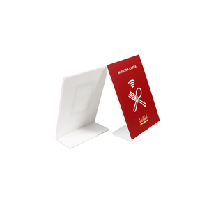 Custom PVC acrilico NFC Google Review Stand per QR Code Waterproof scheda di Feedback positivo Display ristorante Menu Social Media - Product Image 6
