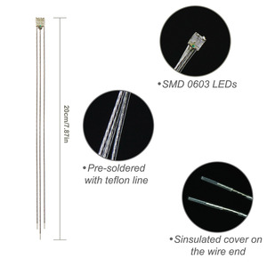 T0603สอง/สามสี Pre-บัดกรีไมโคร Litz นำสาย SMD LED 0603 - Product Image 3