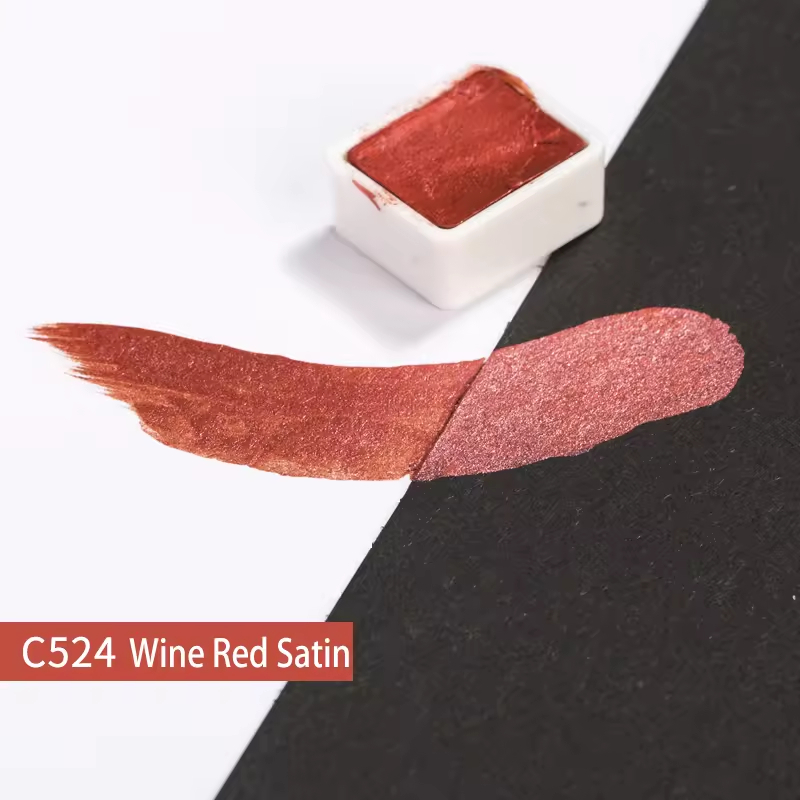 c524 satiné rouge vin - bloc unique