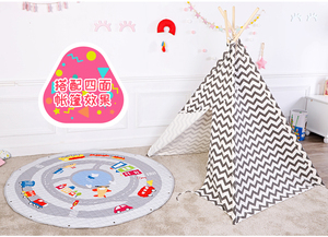 Asweets PMF01 çocuklar yuvarlak Playmat rahat katlanabilir Mat Polyester yapılmış - Product Image 3