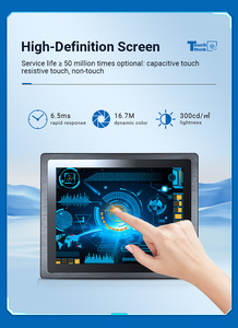 Nuevo marco Delgado integrado todo en uno 10,1-27 ''pantalla táctil sistema integrado Panel Industrial Pc para automatización de fabricación