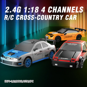 1/24 ölçekli uzaktan kumanda oyuncak yol araç RC Mini Drift araba yarışı oyunu LED ışık ve Drift lastikleri ile hız modeli sürüklenen - Product Image 2