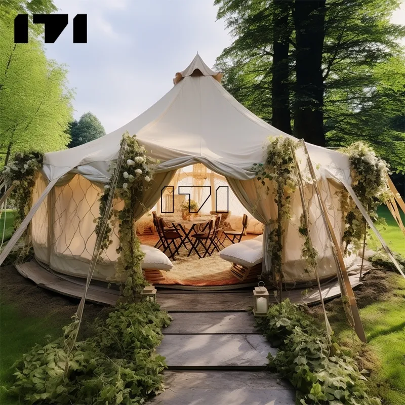 Sang trọng yurt Lều Mông Cổ yurt LỀU 5M vải chuông lều cho glamping