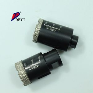 Vakum kaynaklı hex dairesel delik çin porselen mermer taş seramik karo Hollow elmas çekirdek matkap ucu/mermer elmas delik testere