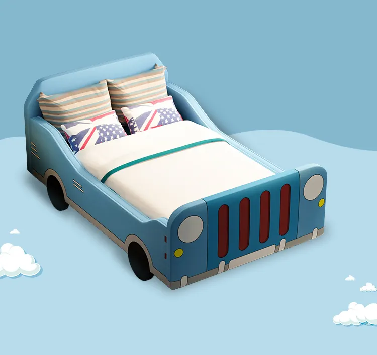 Инновационная мебель для спальни стилист детский сад Гонки синий мальчик девочка дети кровать автомобиль мультфильм