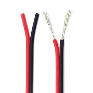 RVB2 * 0.5mm <strong>Two</strong> <strong>Core</strong> Flat Copper <strong>Core</strong> Red and Black Wire Double <strong>Core</strong> Parallel Wire LED Power Cord Red and Black 100 Meters - Product Image 2