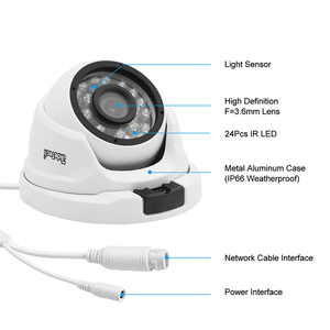 Sistema de cámara de seguridad IP CCTV de 4 canales para exteriores e interiores, cámara IP POE de 2MP con Kit NVR - Product Image 3