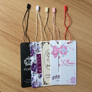 Etiquetas colgantes de papel ecológicas reutilizables personalizadas, etiquetas para ropa con cuerda, etiquetas colgantes personalizadas que imprimen su propio logotipo - Product Image 1