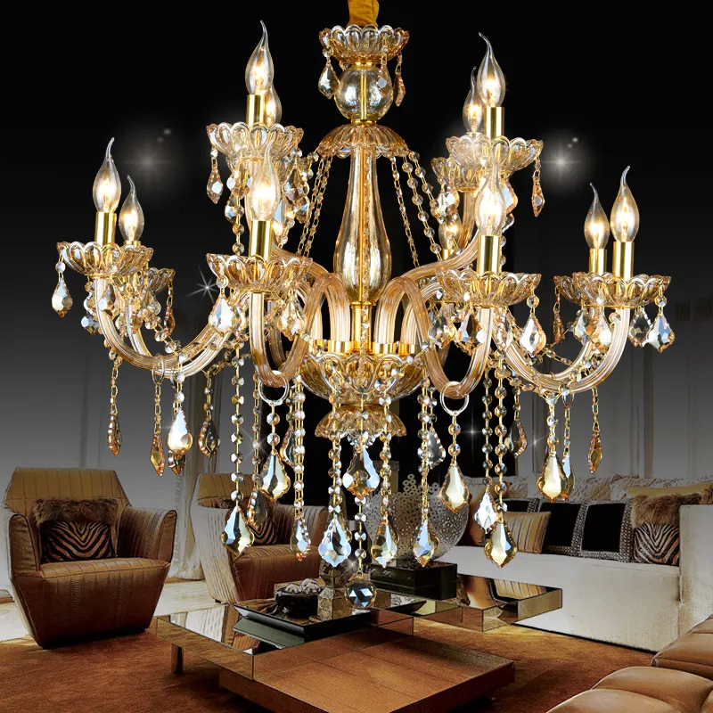 European modern style chandelier decoration hotel chandelier luxury crystal pendant chandeliers