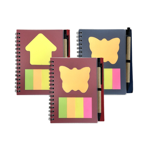 Cuaderno espiral promocional con logotipo personalizado 2024, cubierta de papel Kraft, Bloc de notas adhesivas con bolígrafo ecológico - Product Image 4