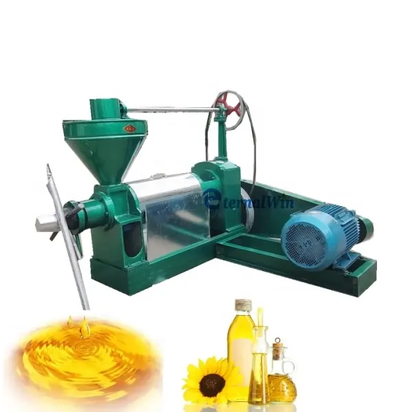 Spiral küçük kolza tohumu yağ baskı makinesi ayçiçeği yenilebilir sebze yağı basın ekipmanları