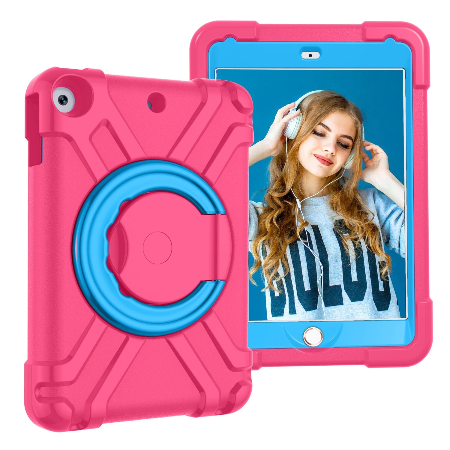 Rose red+Blue for iPad mini4/5