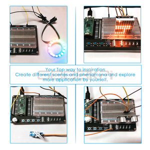 Kit Raspberry Pi Pico Cable USB Cable de puente Interruptor de inclinación Pantalla OLED Módulo de relé Pantalla LCD Servo Placa de controlador de motor paso a paso