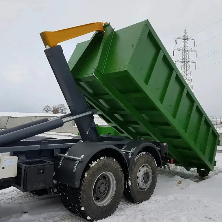 Barato Roll off Dumpster Construcción Residuos Camión Cuerpo Gancho Elevador Bin