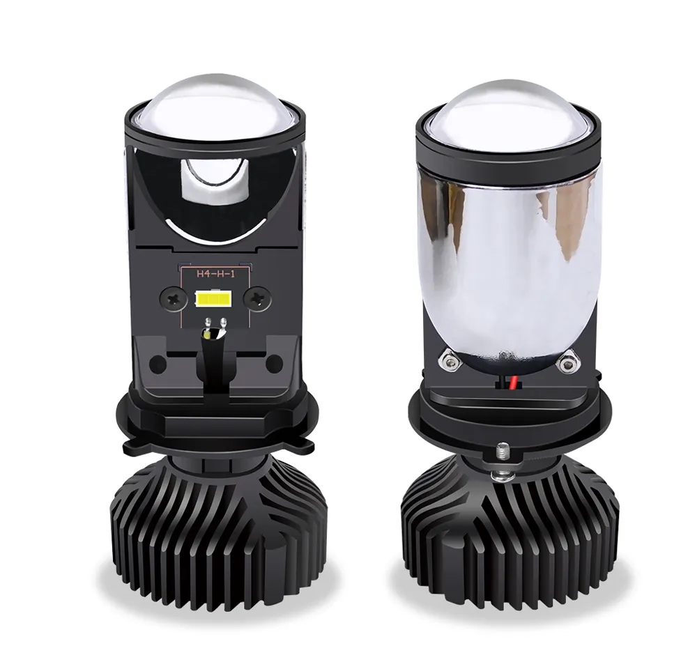 Jhs H4 cao thấp chùm đèn pha LED 8000LM 60W Y6 Mini ống kính máy chiếu Led Đèn Pha tập trung ánh sáng