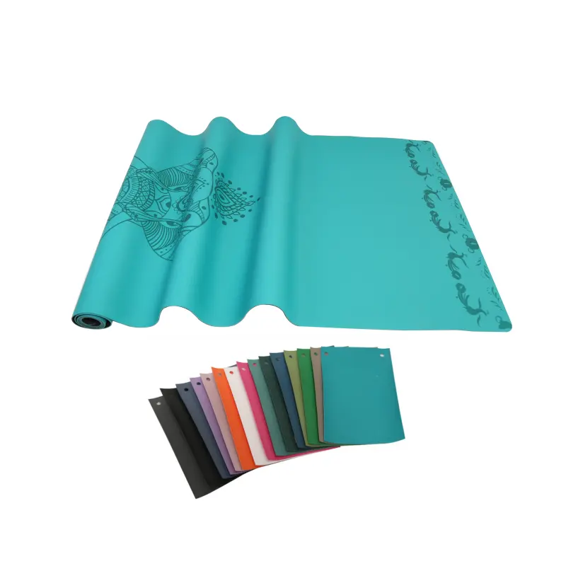 Milieuvriendelijke Producten 2023 Yoga En Pilates Antislip Fitness Matblauwe Vorst Pu Natuurlijke Rubber Yoga Mat