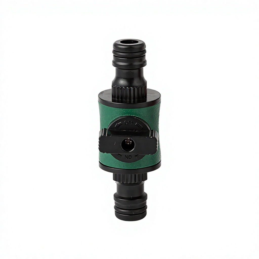two-way nipple connector green