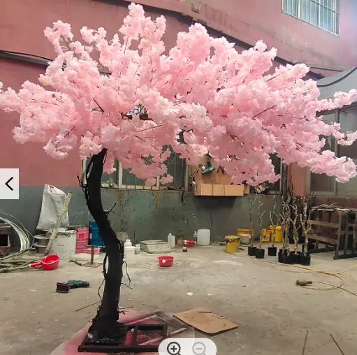 L6501 Décoration intérieure et extérieure personnalisée Petit arbre de table Sakura Grand arbre de fleurs de cerisier artificiel blanc rose pour la décoration de mariage