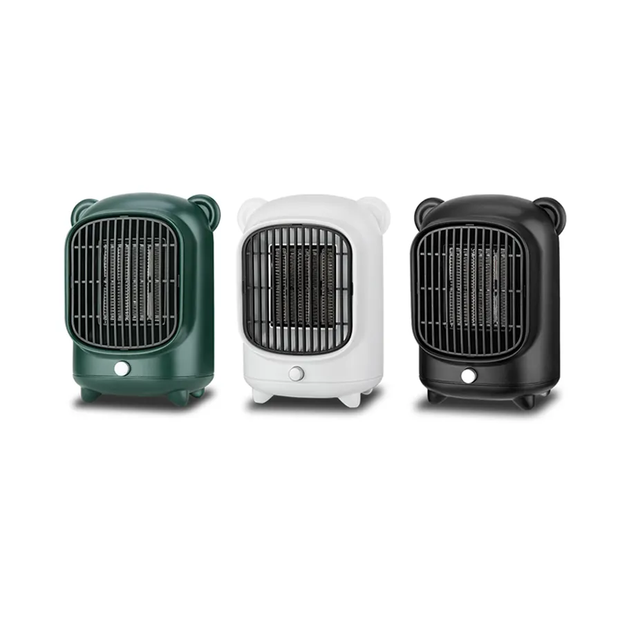 Bajo consumo silencioso interior colorido 220V 500W cerámica Mini habitación portátil calentador de ventilador PTC eléctrico