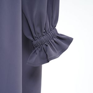 EIDラマダン無地<span class=keywords><strong>2</strong></span>ピースフリルエッジ<span class=keywords><strong>Khimar</strong></span>祈りアバヤセット卸売ジルバブイスラム教徒女性ドレス