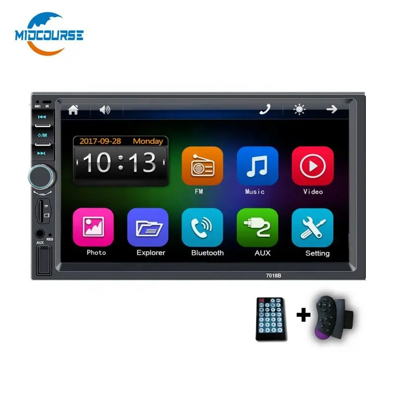 METADE do CURSO 2 DIN MP3 MP4 7010B Touch Screen player Do Carro DVD VCD CD Player Do Carro de Som com Leitor de Cartão SD