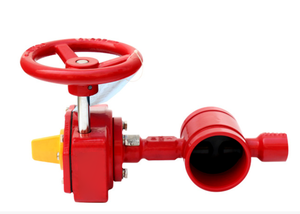 TKFM solucan dişli kutusu tipi DN65 dn600 ptfe oluklu yivli uç kelebek vana yangın söndürücü - Product Image 4