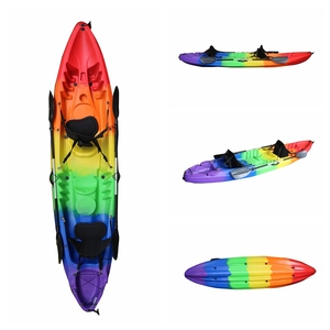 Vicking 12.3ft Tandem Kayak aile Sit-On-Top 2-3 kişi balıkçılık kayık rotohdpe LLDPE Hull ile HDPE Kayak kullanımı nehirler için - Product Image 4