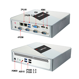 Limyee Unidad de sistema sin ventilador Computadora Quad Core J1900 Win 10 6Usb 2Lan 4Com Vga Micro Desktop Mini Pc Computadora industrial - Product Image 1