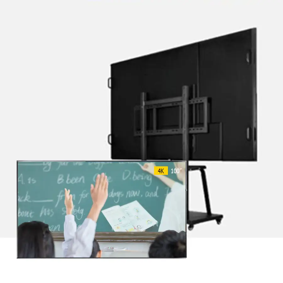 Toptan mobil LED konferans makinesi öğretim sistemi duvar tipi Video ekranı ekran standı 162 100 85 inç Led TV