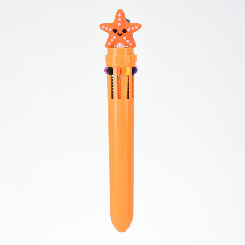 Estrella de mar naranja juguetona